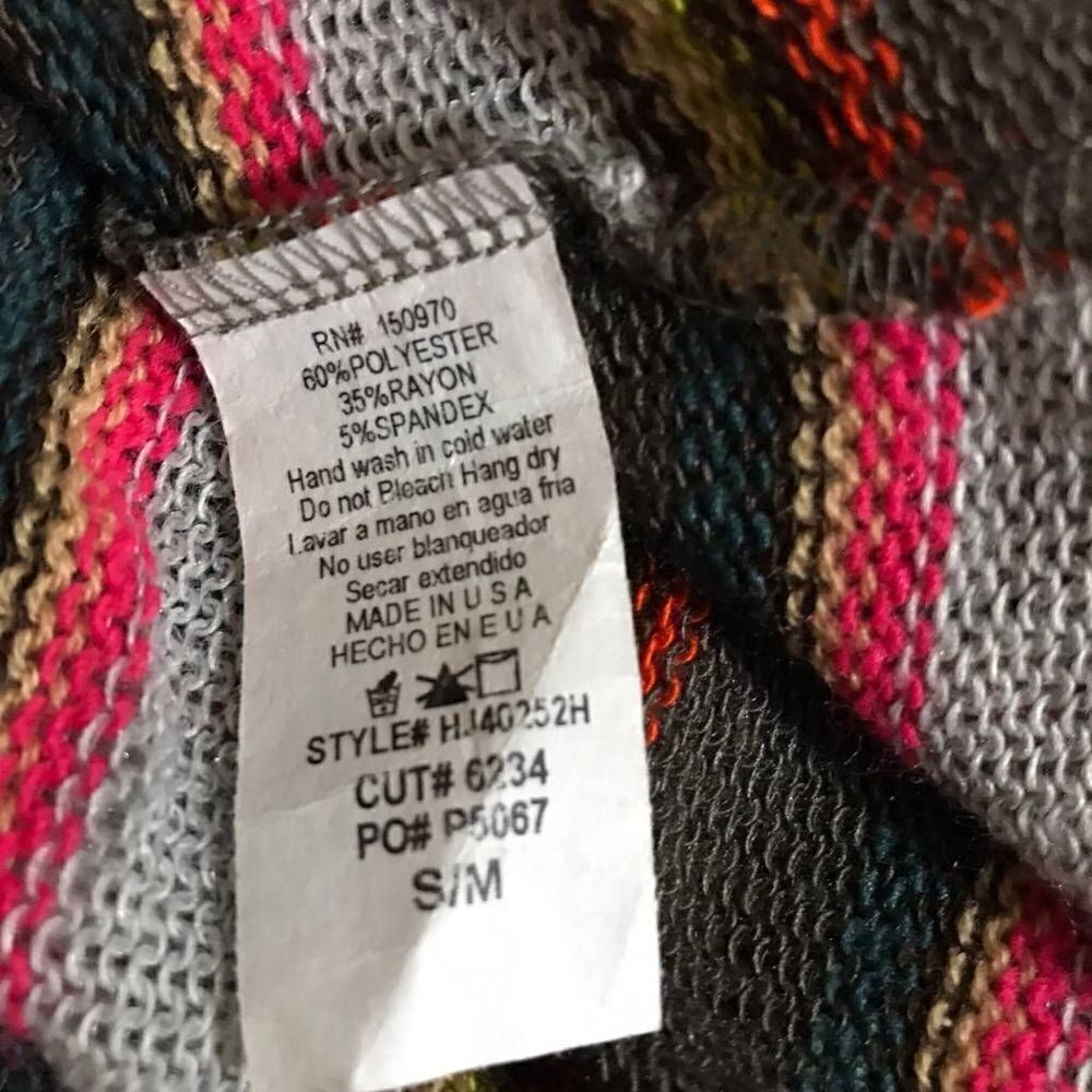 Hummingbird Stripped Cardigan Duster Size S/M - Picture 7 of 7